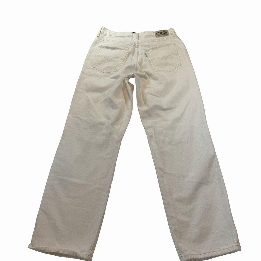 Levi's SilverTab Jeans Women's 30x31 White '94 Baggy Distressed Y2K Straight Leg - Picture 2 of 12